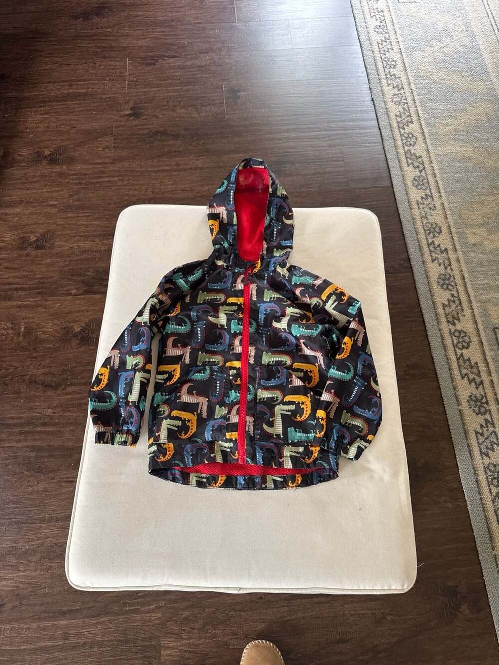 Nutmeg Boys Dinosaur Print Mesh Lined Windbreaker Rain Jacket